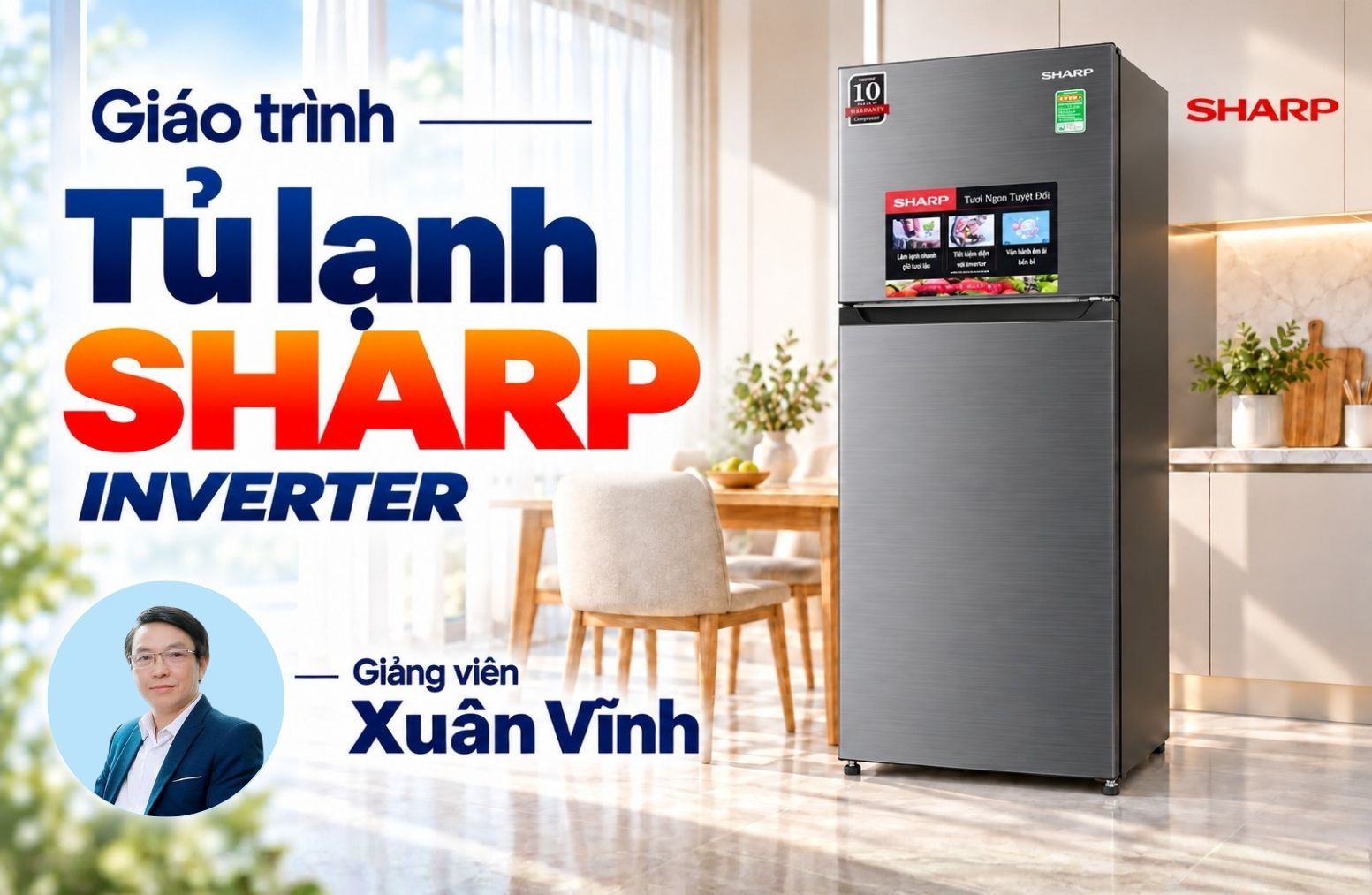 Giáo Trình sửa bo Tủ Lạnh Sharp Inverter